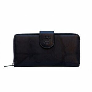 Mundi Genuine Leather Wallet, Cheques, Cards, Coins Navy